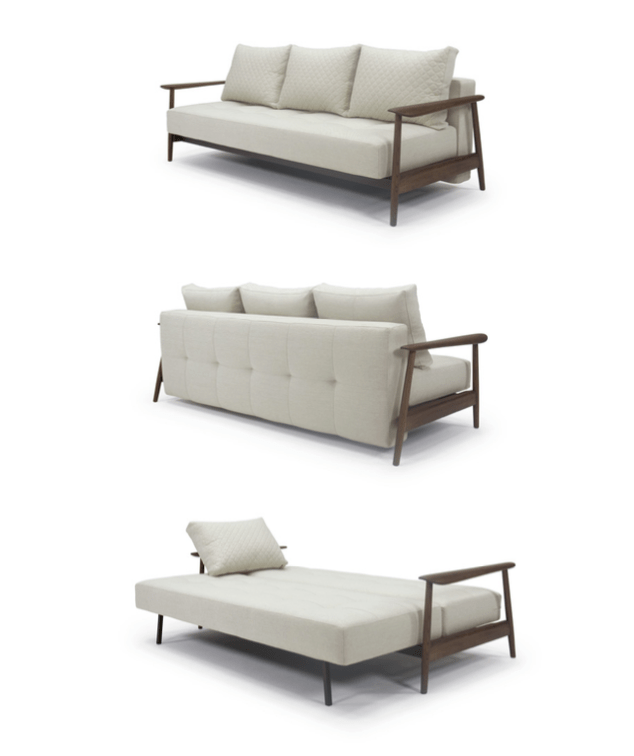 Caluma Quilt Sofa with Smoked Oak Arms - Trade Source Furniture