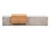 Monolith Table with Teak Tabletop