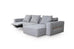 297 Josie Light Grey Performance Fabric Sofa with Recliner - Trade Source Furniture