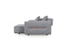 297 Josie Light Grey Performance Fabric Sofa with Recliner - Trade Source Furniture
