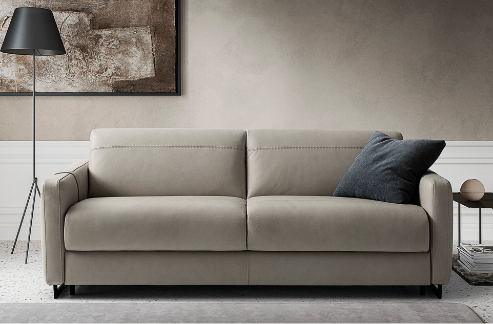 Leather sofa top bed sale
