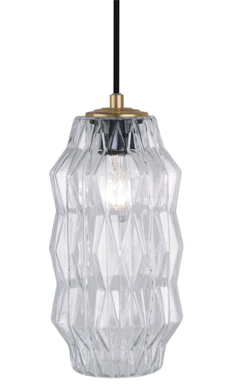 Mimo Faceted with Brass Pendant Light - Trade Source Furniture