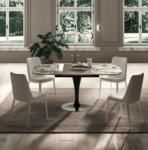 Bravo Extendable Square Dining Table - Ozzio Italia