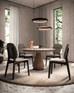 Lycos Round Extendable Wood Dining Table