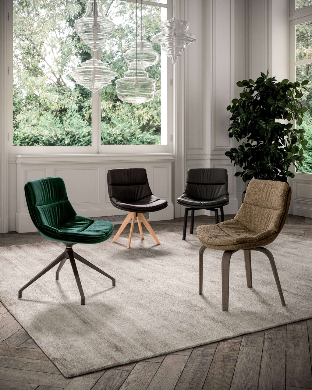 Siria Dining Chairs by Ozzio Italia