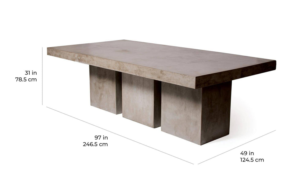 Concrete Tuscan Dining Table - Trade Source Furniture