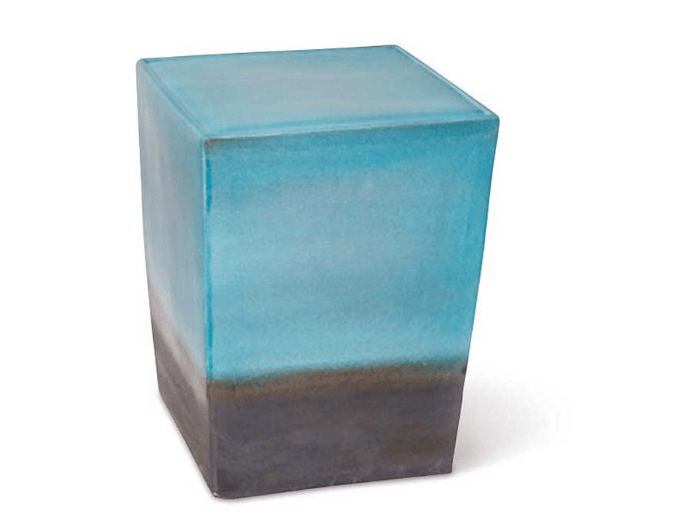 Pair of 2 Glaze Ceramic Square Cubes - Trade Source Furniture