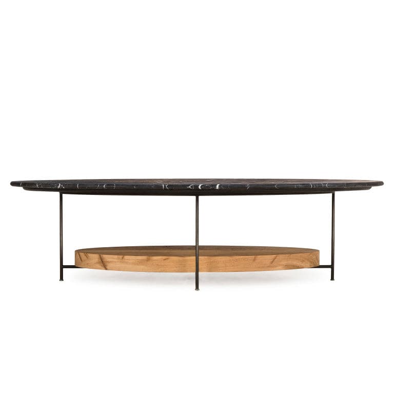 Olivia Black Marble Coffee Table - Trade Source Furniture