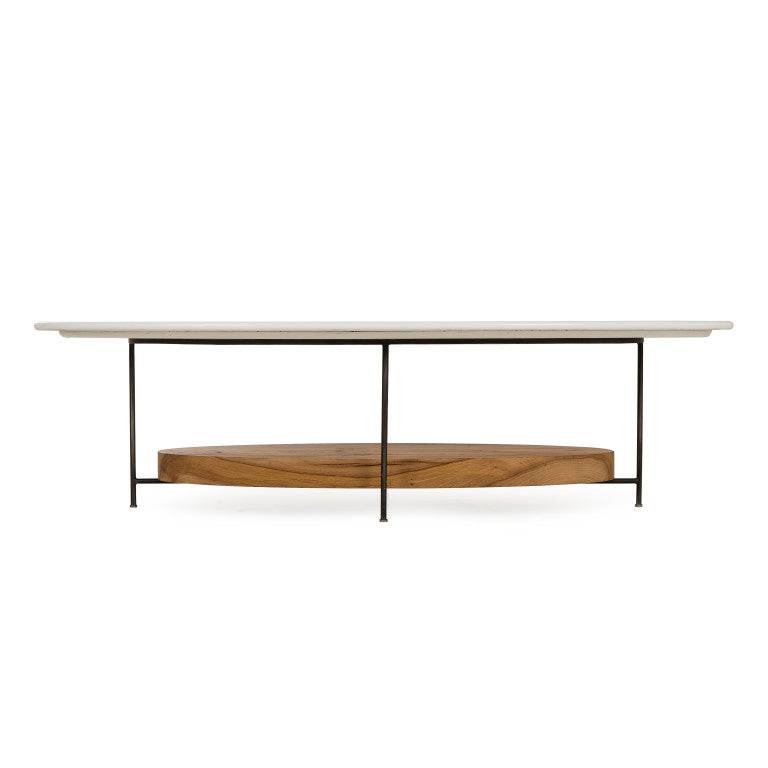 Olivia White Lacquer Coffee Table - Trade Source Furniture