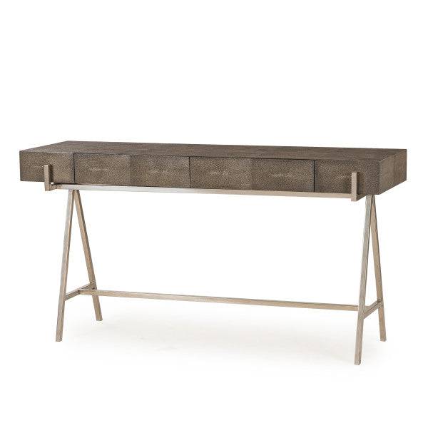 Sampson Console Table - Charcoal Shagreen - Trade Source Furniture