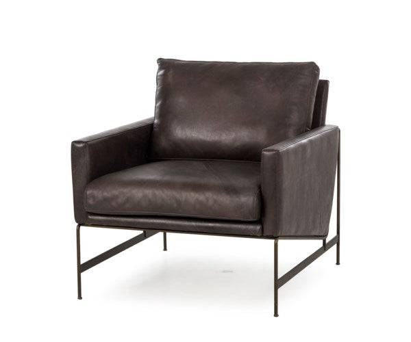 Vanessa Distressed Leather Chair - Trade Source Furniture